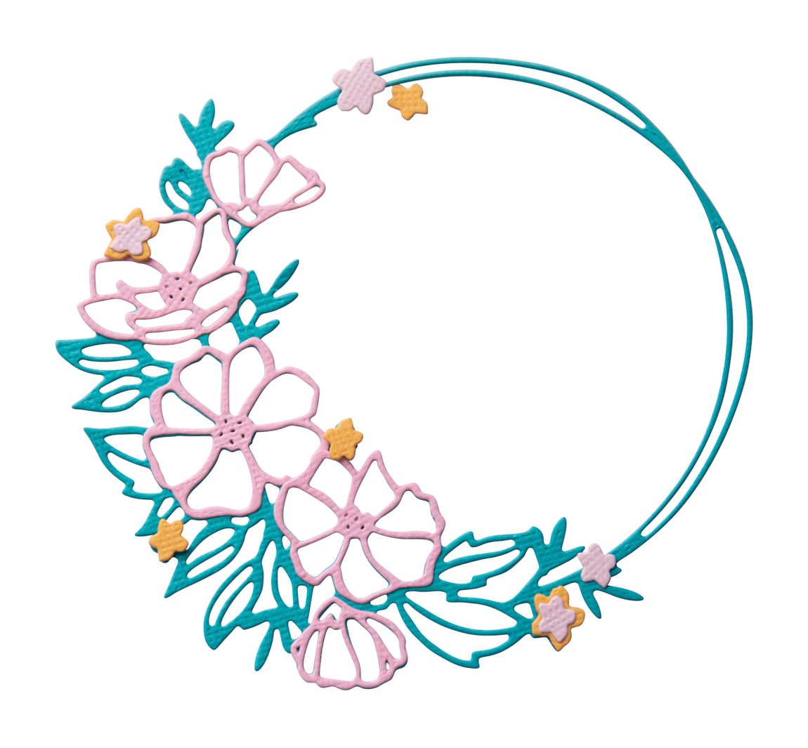 Sizzix Thinlits Stanzschablone "Floral Round"