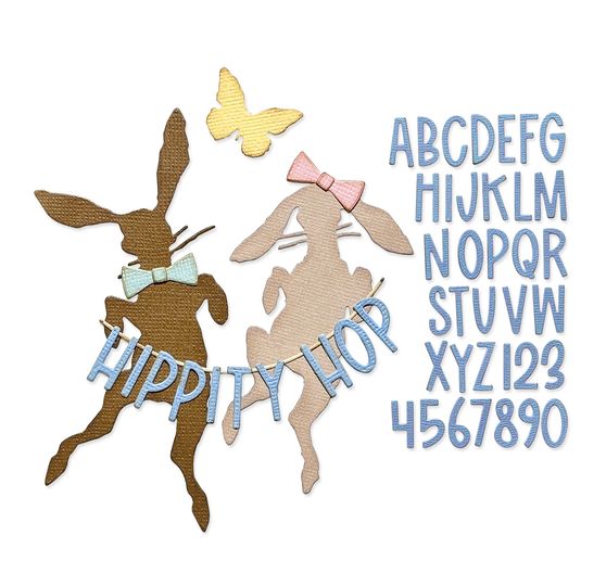 Sizzix Thinlits Stanzschablone "Hippity Hop by Tim Holtz"