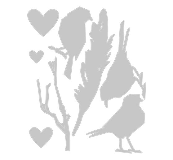 Sizzix Thinlits Stanzschablone "Lovebirds by Tim Holtz"