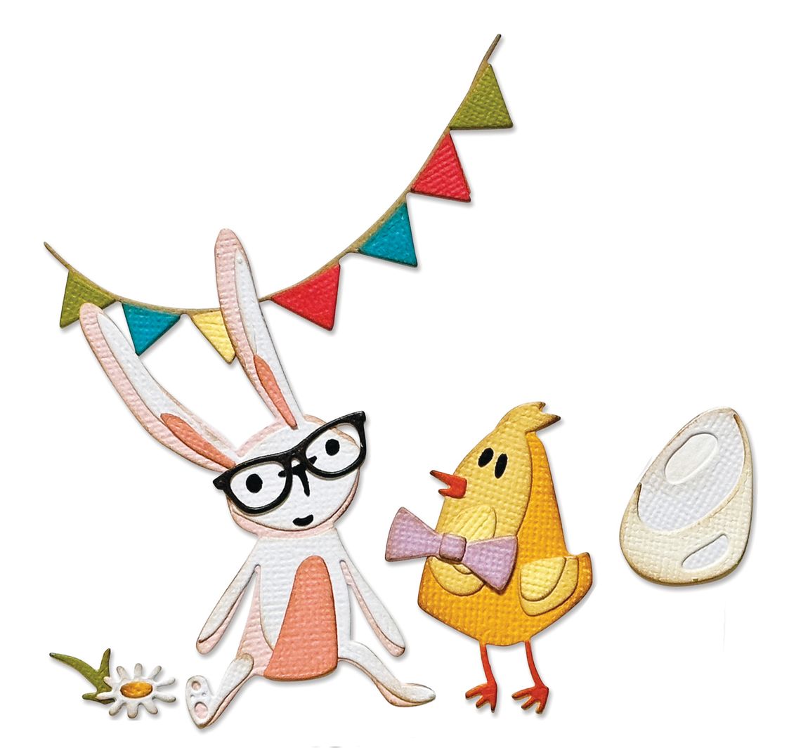 Sizzix Thinlits Stanzschablone "Bunny + Chick by Tim Holtz"