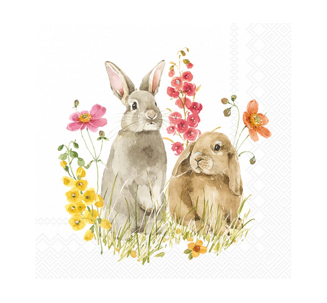 Serviette "Freunde im Frühling"