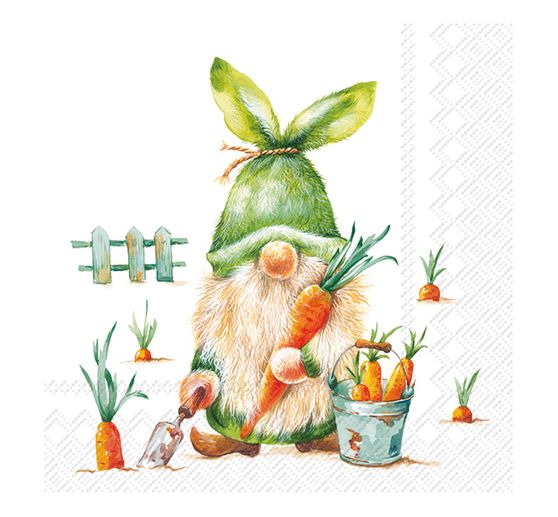 Serviette "Gartenwichtel Pascal"