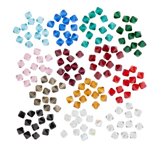 Glasschliffglitzerperlen, 6 mm