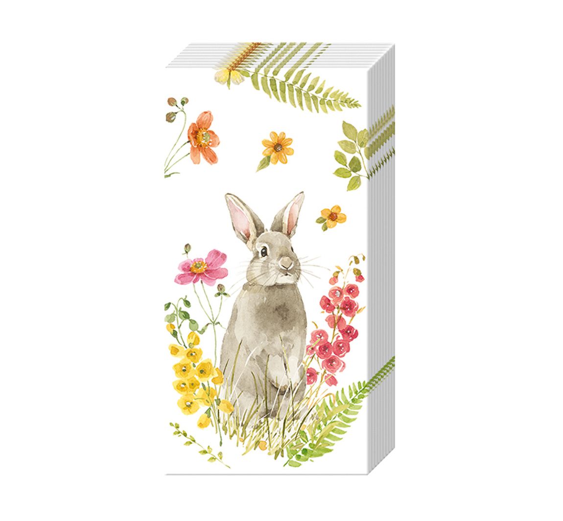 Papiertaschentücher "Hoppelhase im Frühling"