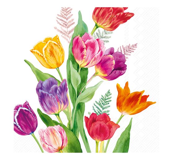 Napkin "Colorful tulips"