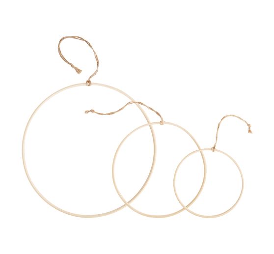 VBS Wooden ring with sisal suspension ribbon