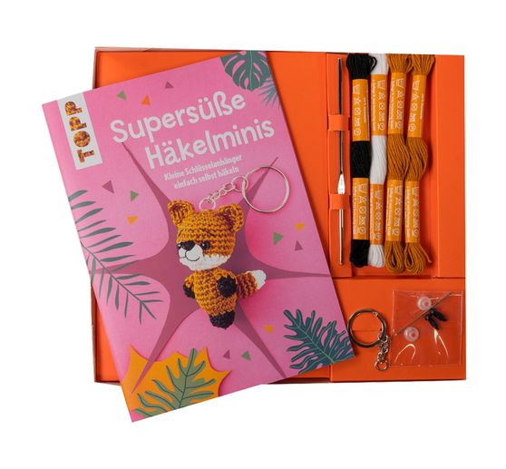 Kreativ-Set "Supersüße Häkelminis. Anleitungsbuch mit Material zum Sofort-Losleg