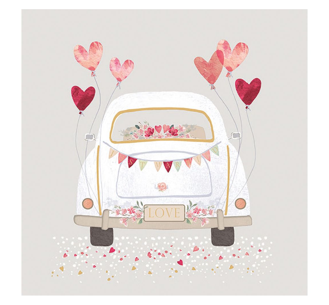 Serviette "Just Married Car"