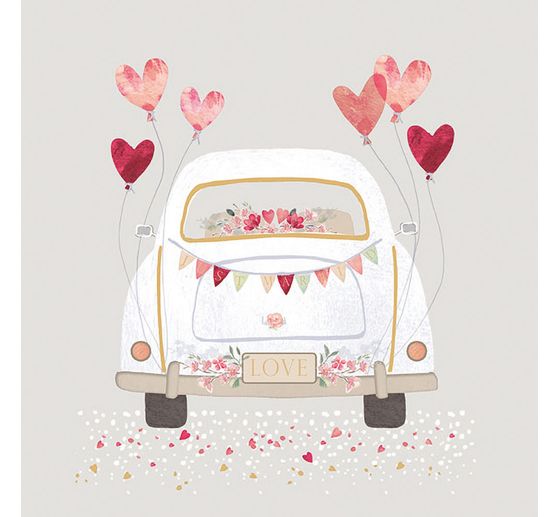 Serviette "Just Married Car"