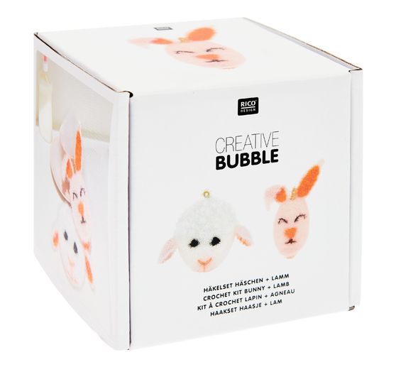 Rico Design Creative Bubble crochet kit "Bunny + Lamb"