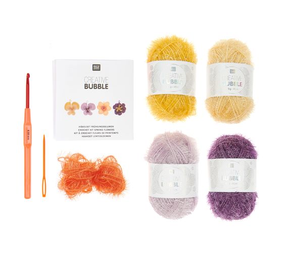 Rico Design Creative Bubble Häkelset "Frühlingsblumen"
