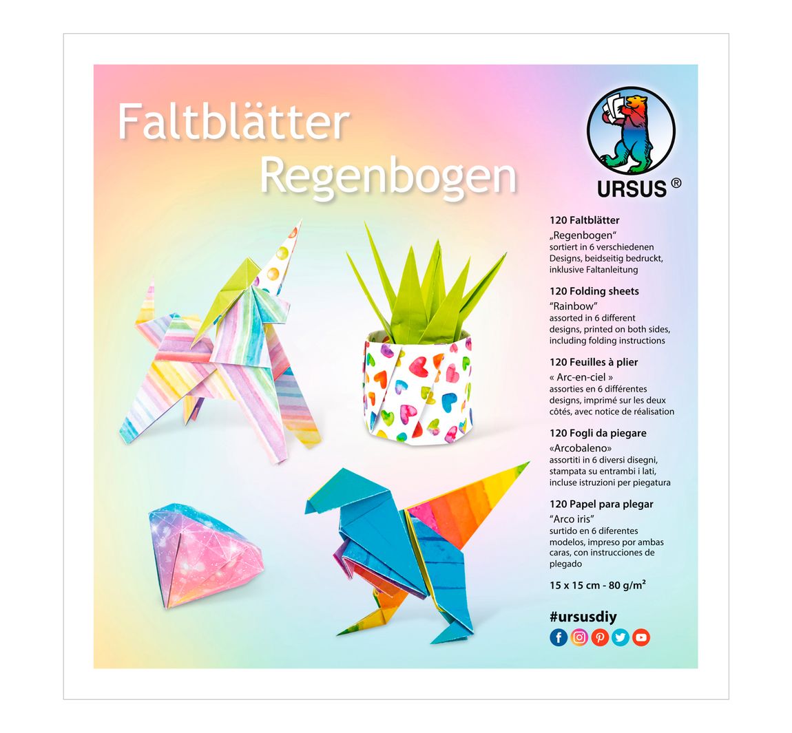 Faltblätter "Rainbow Collection"
