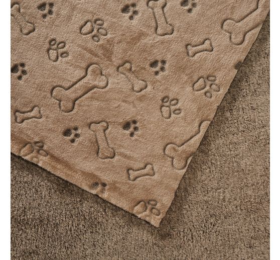 Fleece-Stoff Doubleface "Hundeknochen und Pfoten"