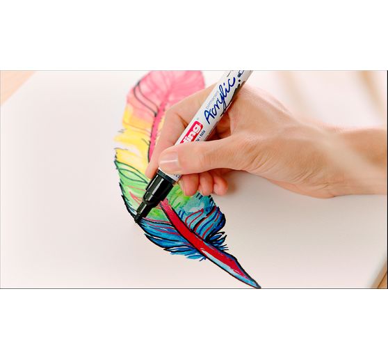 edding 5100 Acrylic "Acrylmarker - Basic", Mittel, 5er-Set