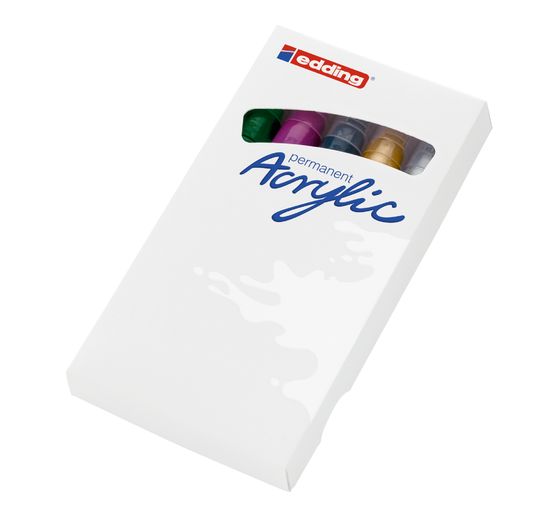 edding 5100 Acrylic "Acrylmarker - Festlich", Mittel, 5er-Set