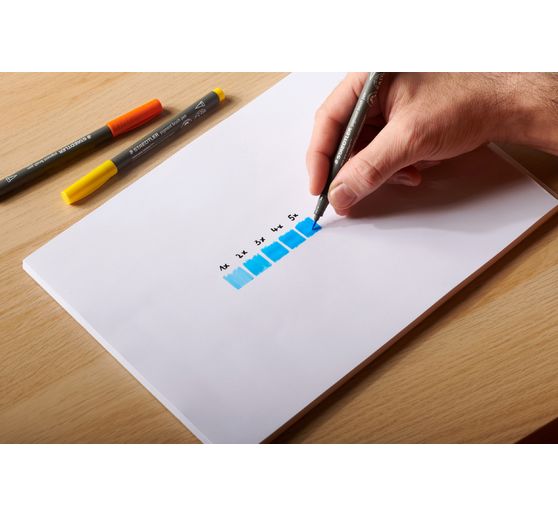 STAEDTLER Pigment brush pen, 6er-Set