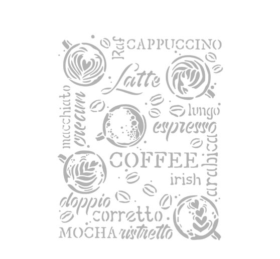 Schablone "Coffee and Chocolate - Barista"