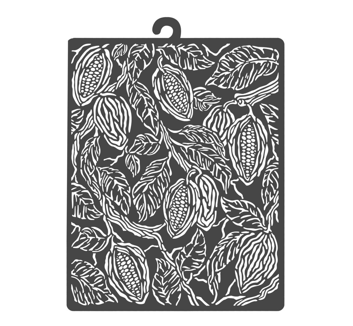 Schablone "Coffee and Chocolate - Cocoa Beans"