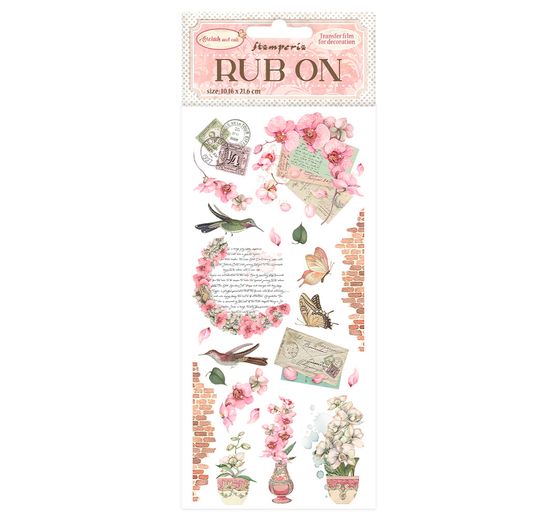 Rub On Transferfolie "Orchids and Cats - Letters"