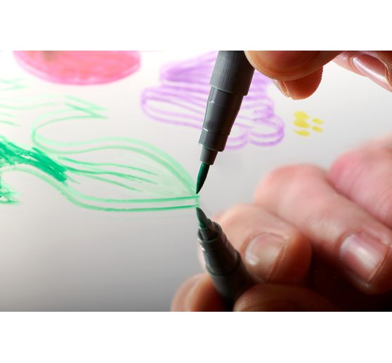 STAEDTLER Pigment brush pen, 6er-Set
