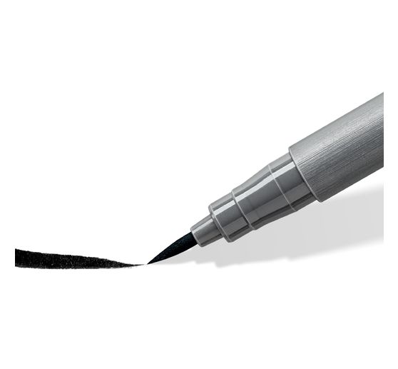 STAEDTLER Pigment soft brush pen "Greys", 6er-Set