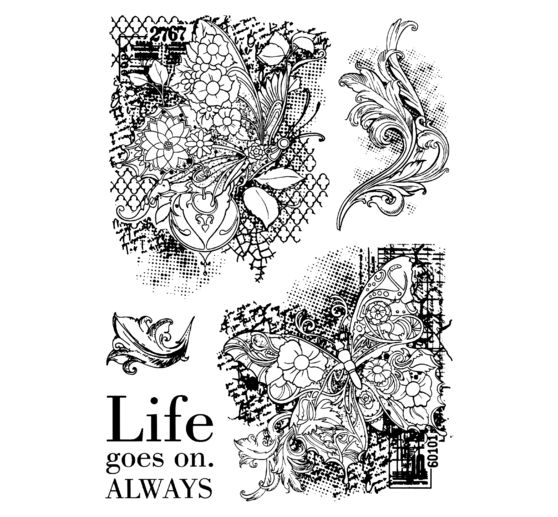 Silicone stamp "Ethereal", Life goes on