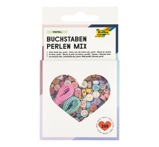 Perlenmix "Buchstaben Pastell"