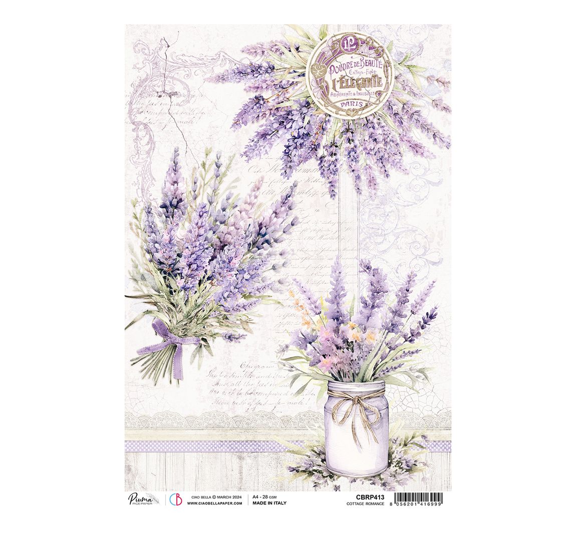 Motiv-Strohseide "Morning Provence - Cottage Romance"