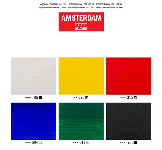Talens AMSTERDAM Acrylfarben-Set "General Selection 6"