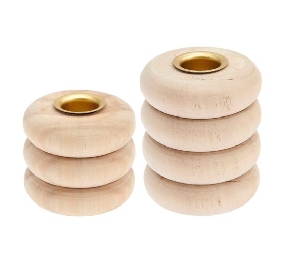 Kerzenhalter "Ringe", für Stabkerzen Ø 2,4 cm