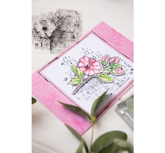 Sizzix Framelits Punching template and Clear Stamps "Floral Mix Cluster"