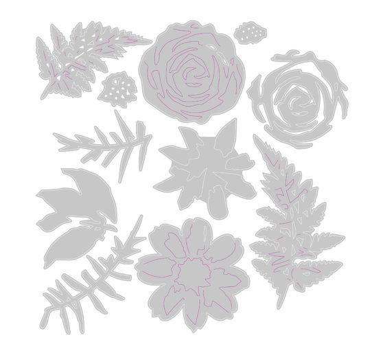 Sizzix Thinlits Stanzschablone "Flowers & Fern"