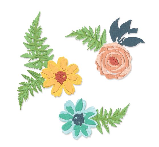 Sizzix Thinlits Stanzschablone "Flowers & Fern"