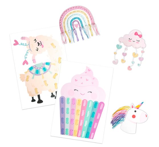 Papier-Bastelset "Cute Rainbow"