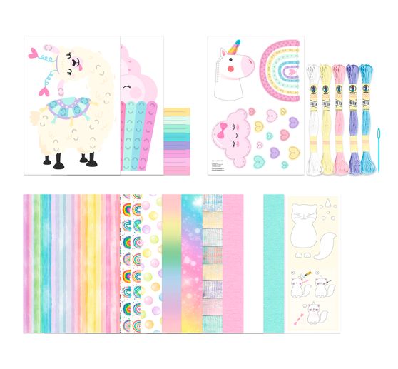 Papier-Bastelset "Cute Rainbow"