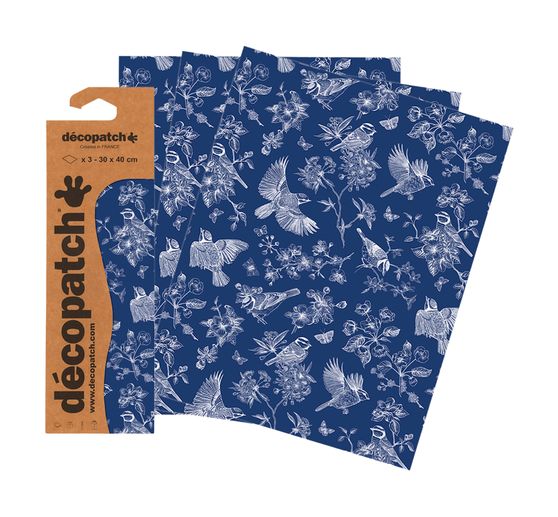 Décopatch-Papier "Blumen und Vögel"