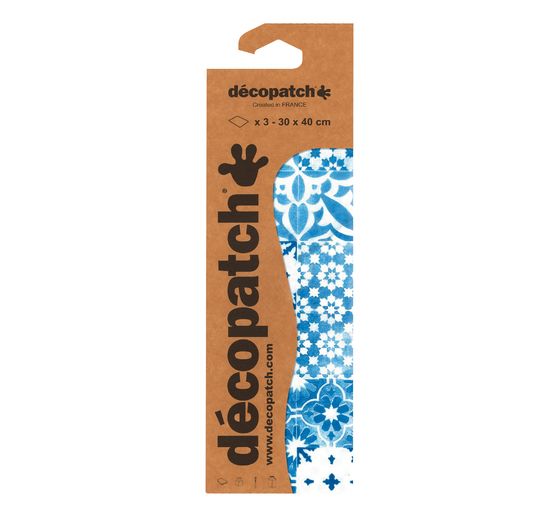 Décopatch-Papier "Kachel-Mosaik Blau"