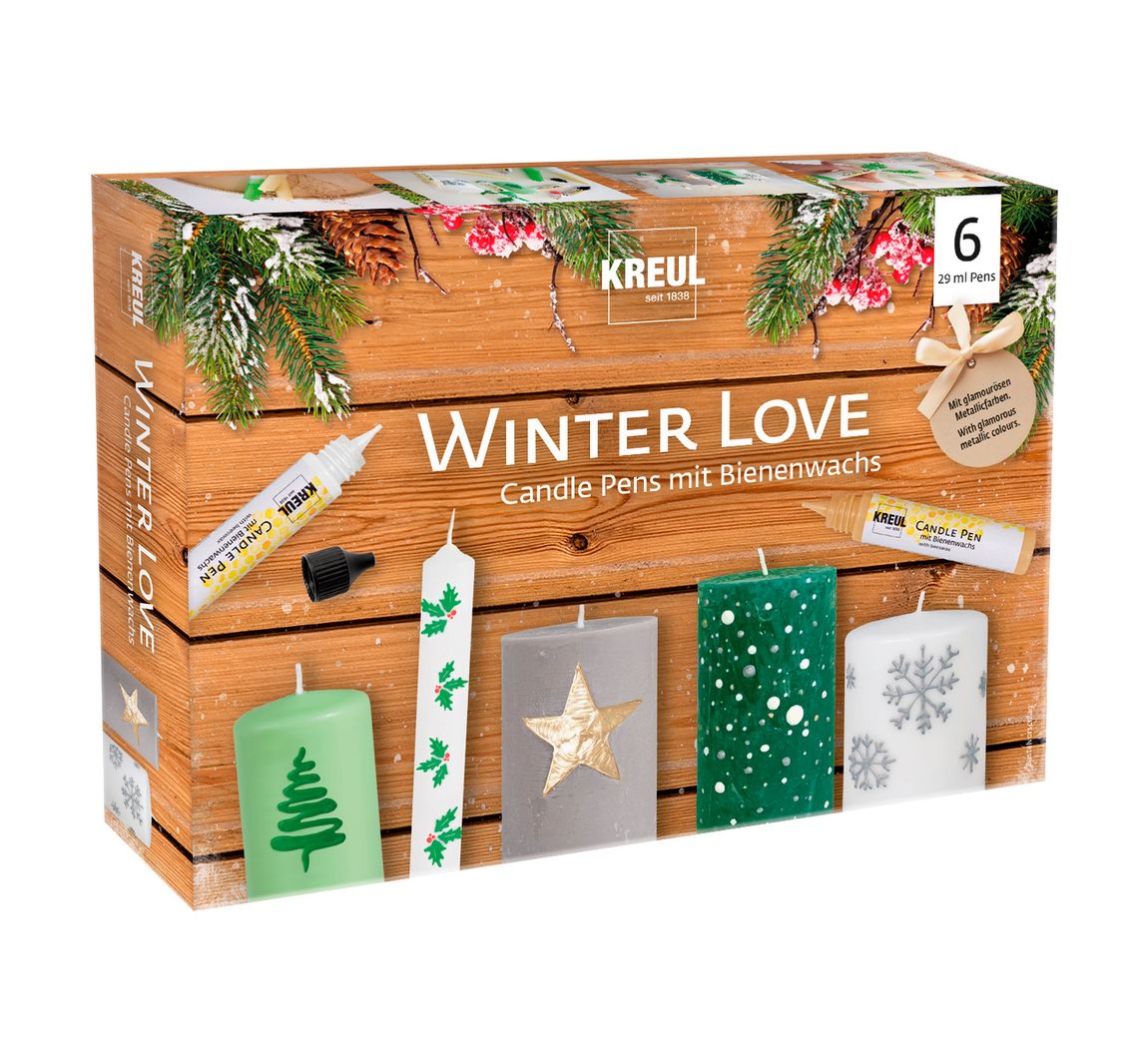 KREUL Candle Pen "Winter Love" 6er-Set