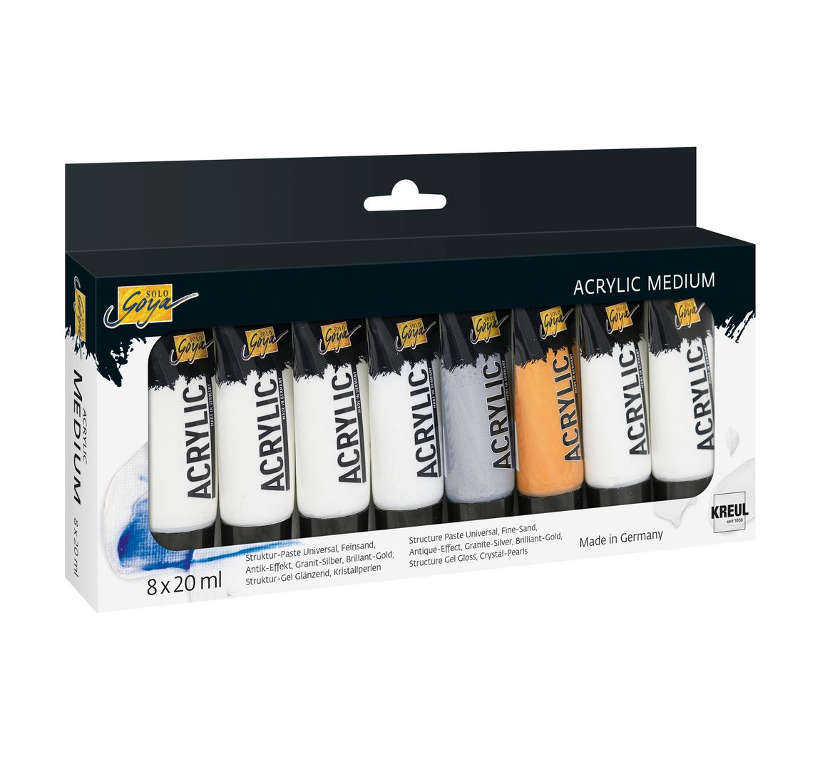 SOLO GOYA Acrylic Medium 20 ml Tuben 8er Set