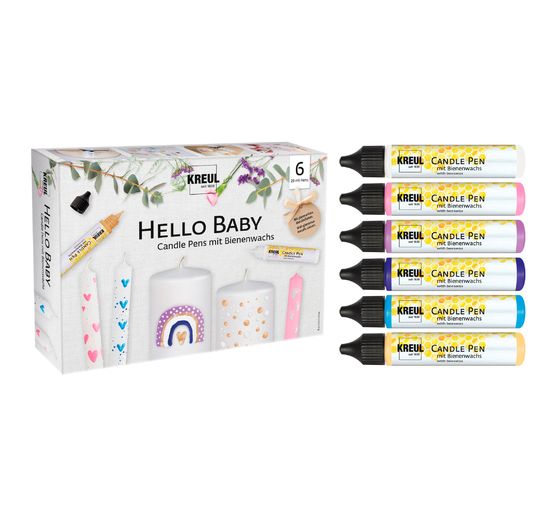 KREUL Candle Pen "Hello Baby" 6er-Set