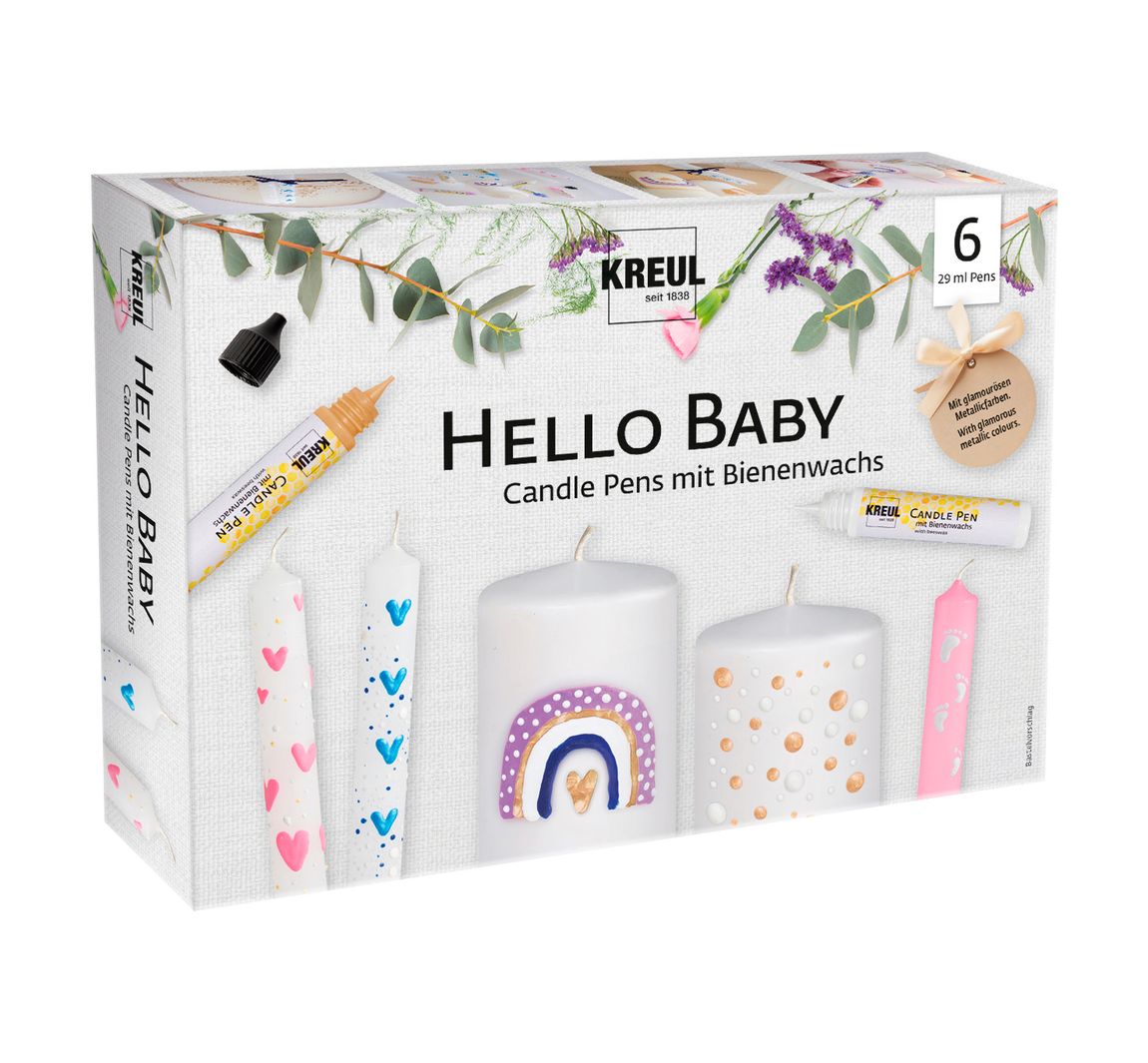 Kreul Kreative Kreul Candle Pen "Hello Baby" 6er-Set