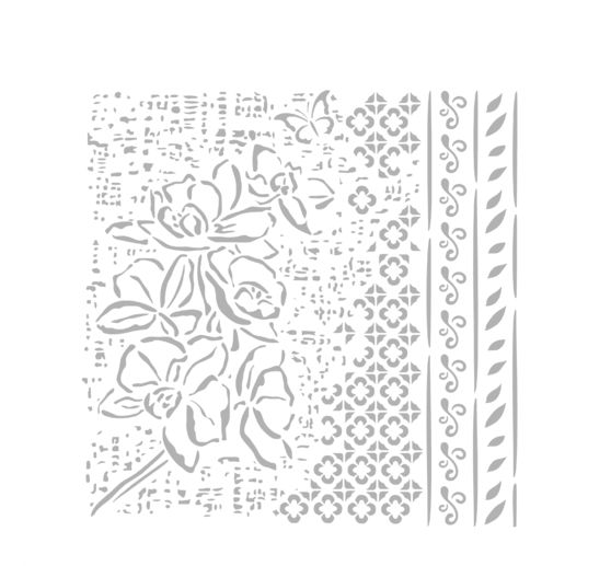 Schablone "Orchids and Cats - Pattern"