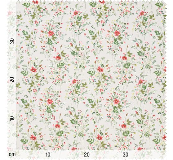 Westfalenstoffe Baumwoll-Stoff Florenz "Farn mit Blumen"