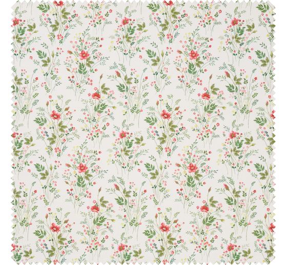 Westfalenstoffe Baumwoll-Stoff Florenz "Farn mit Blumen"