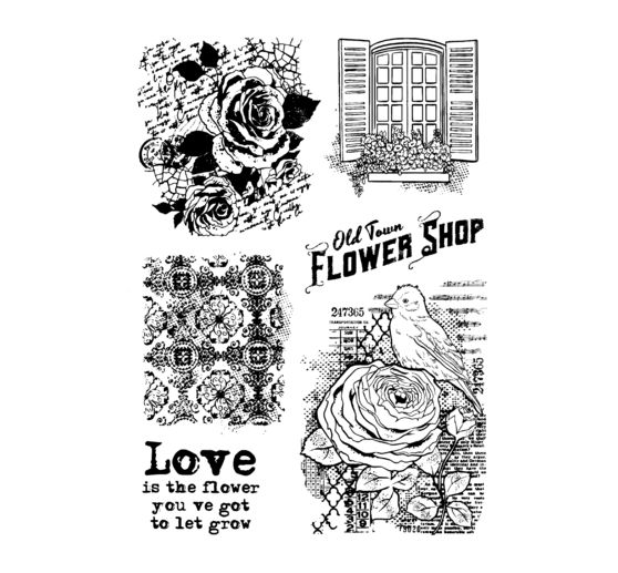 Silikonstempel "Flower Shop"