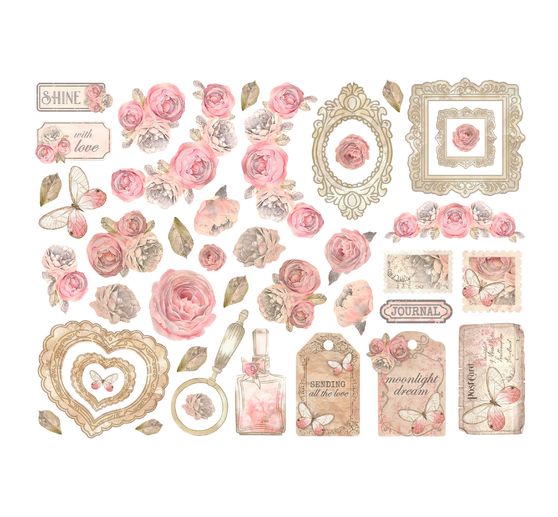 Punching motifs "Shabby Rose"