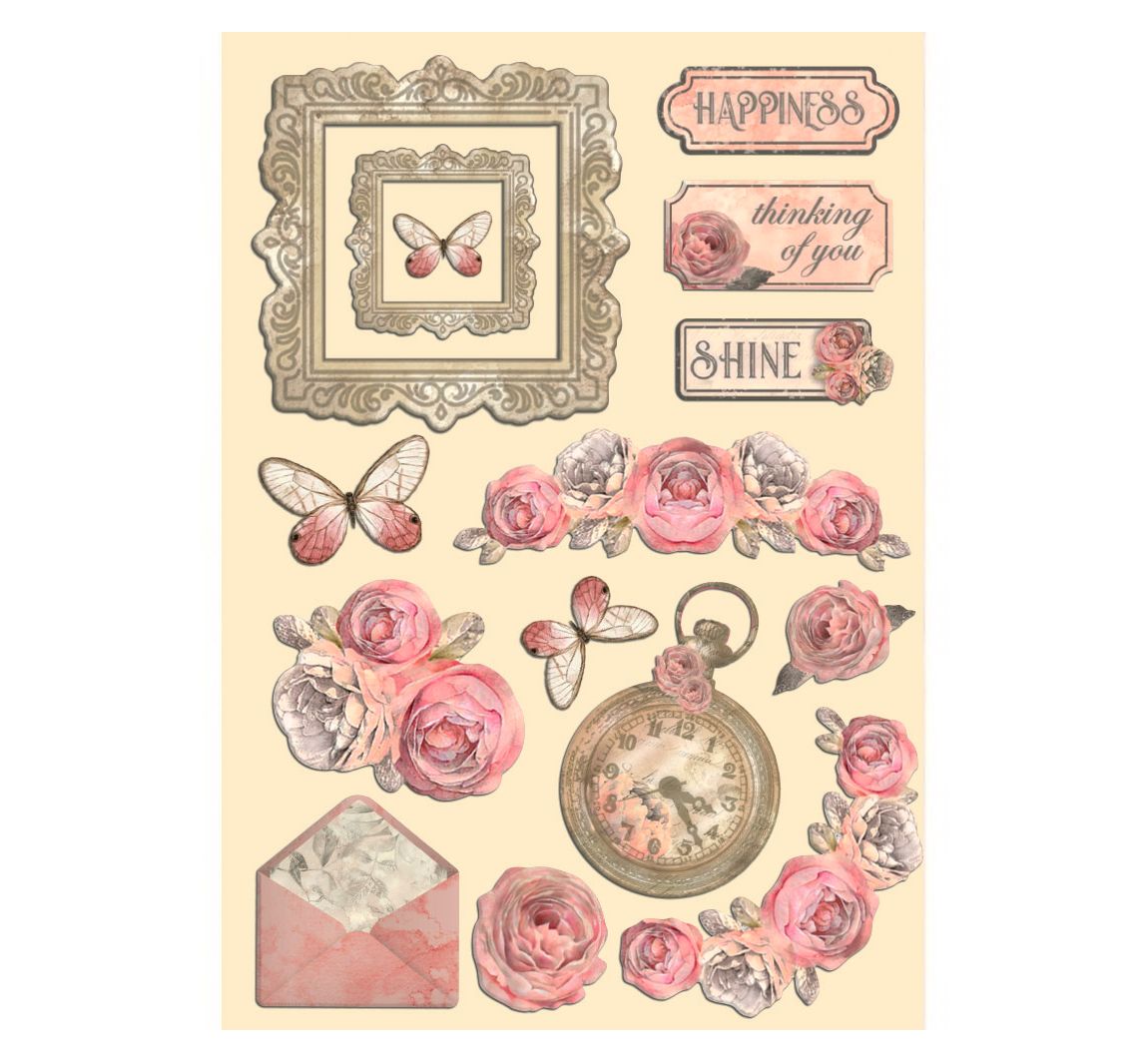 Lasercut-Motive "Shabby Rose"