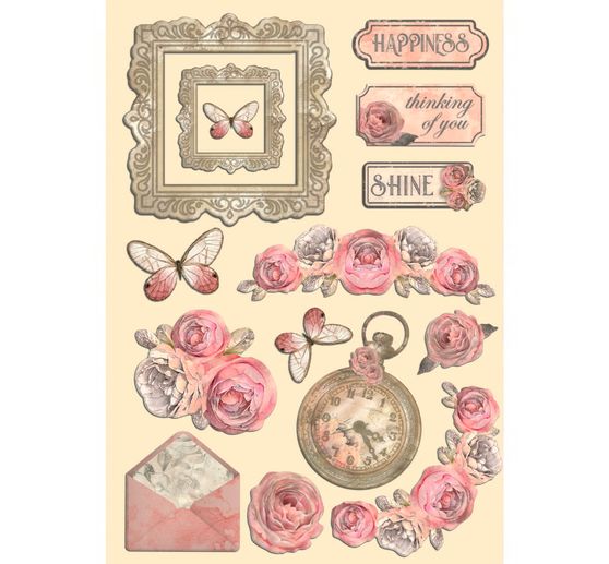Lasercut-Motive "Shabby Rose"