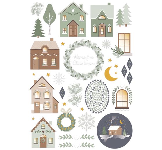 Rub On Transferfolie "Home for Christmas"