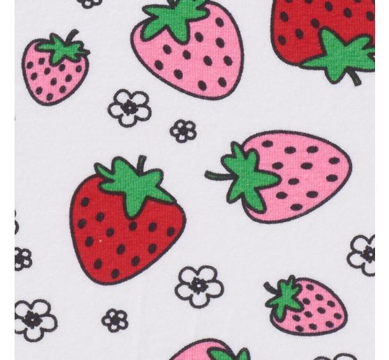 Jersey-Stoff "Erdbeeren"